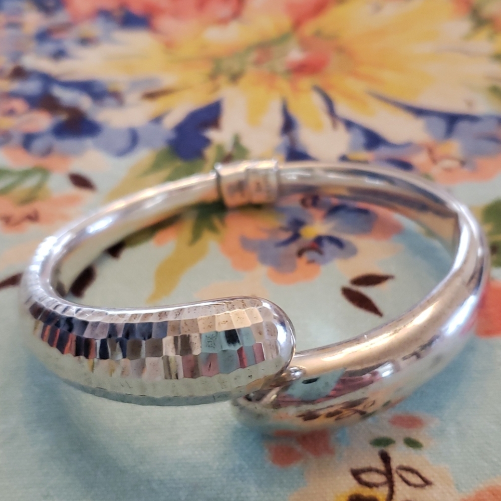 Sterling Silver Hinged Cuff - image 6